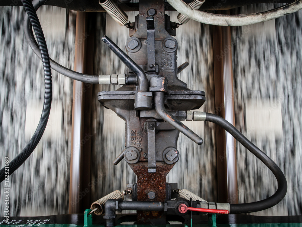 Fototapeta premium Scharfenbergkupplung Bahn Wagen Verbindung