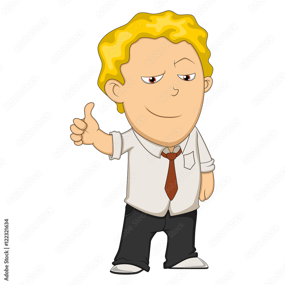 Man give thumbs up cartoon Man give thumbs up cartoon