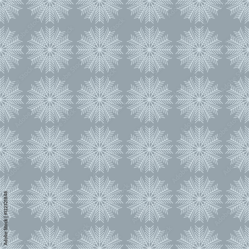 Seamless christmas pattern with snowflakes .