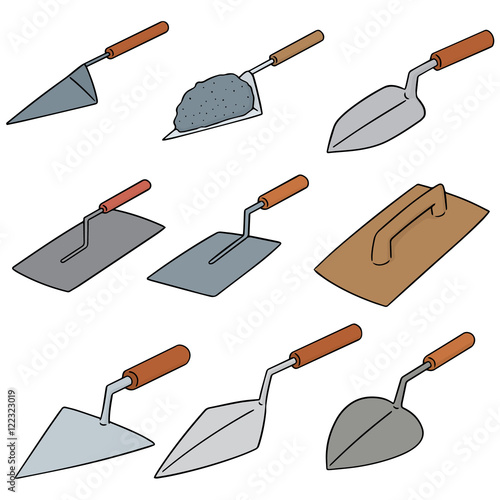 vector set of trowel