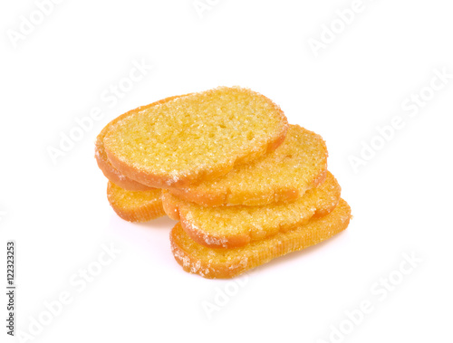Crispy Bread Butter on white background
