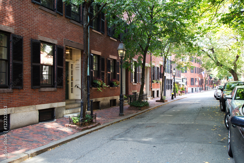 Obraz premium Old Town Street, Boston