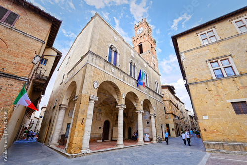 Cathedral Square and the City of Pienza © arkanto