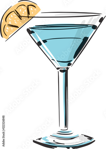 Cocktail Fashion Style Illustration