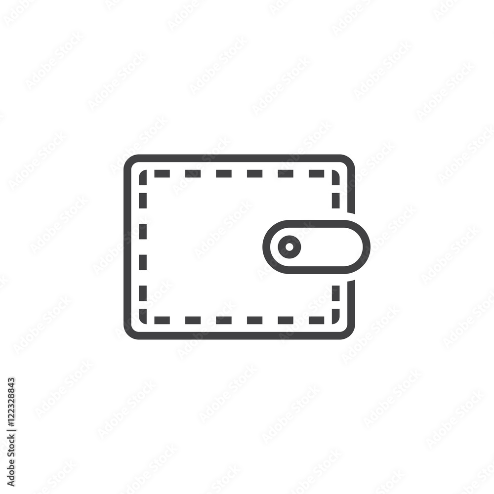 wallet line icon, purse outline vector logo, linear pictogram isolated on white, pixel perfect illustration wallet line icon, purse outline vector logo, linear pictogram isolated on white, pixel perfect illustration