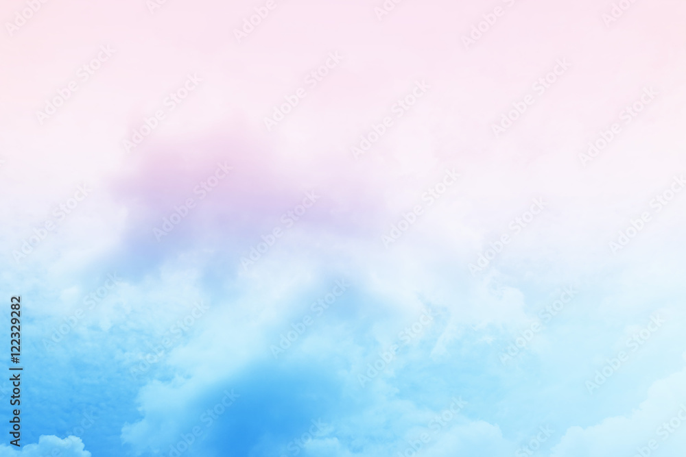 Fototapeta premium artistic cloud and sky with pastel gradient color