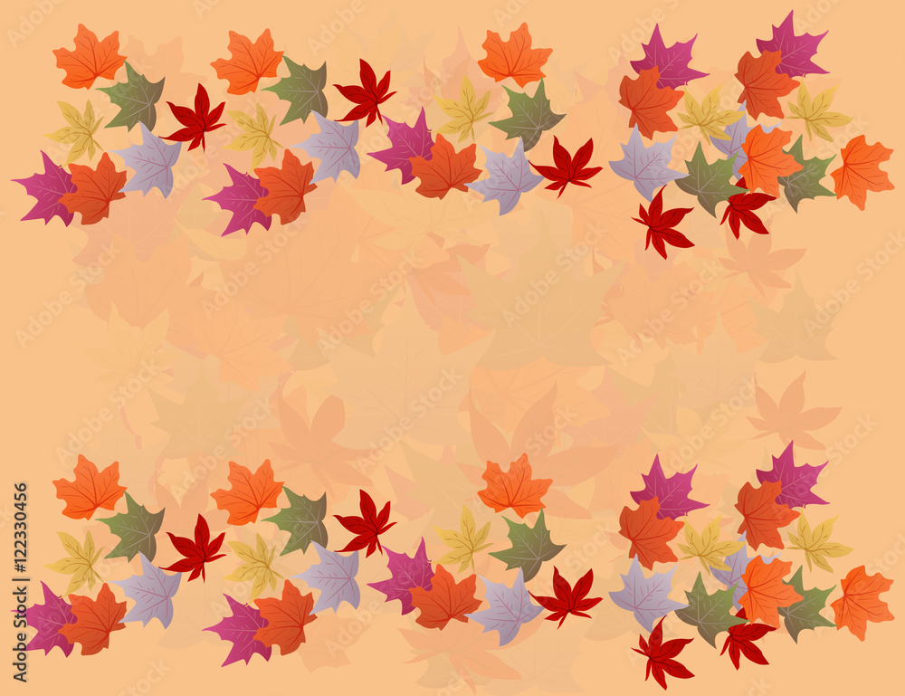 Vector background with autumn leaves Vector background with autumn leaves