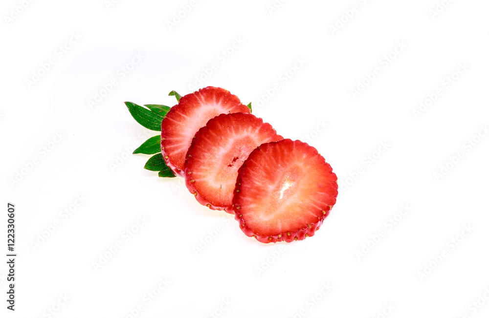 Fresh strawberry isolated on white background