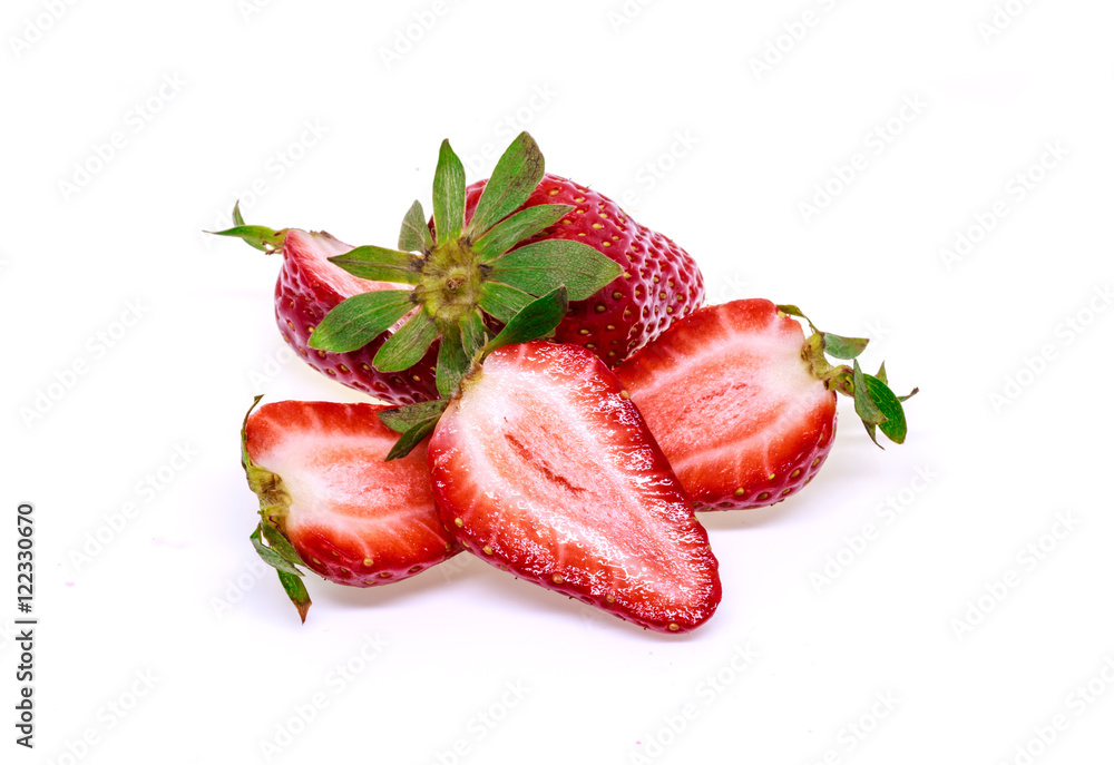 Fresh strawberry isolated on white background