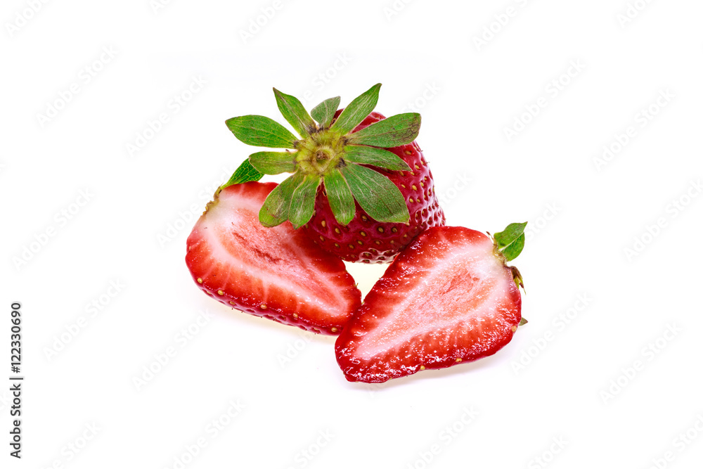 Fresh strawberry isolated on white background