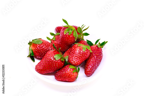 Fresh strawberry isolated on white background