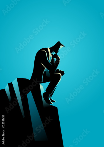 Businessman Thinking For Solution