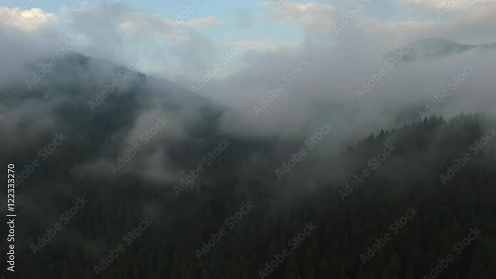 fog in the mountains at sunrise fog in the mountains at sunrise