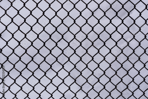 steel mesh fence snow