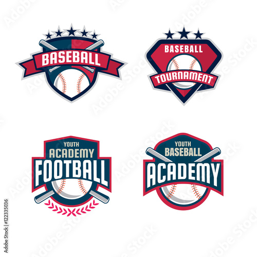Baseball badge set,sport logo collection,team identity,vector il