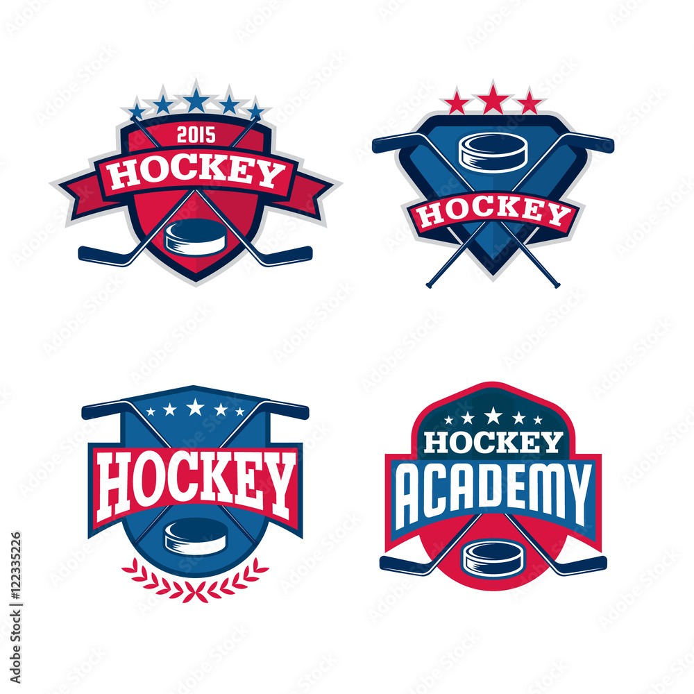 hockey logo set,sport identity,team,tournament.