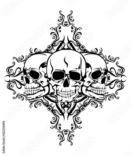 skulls and patterns