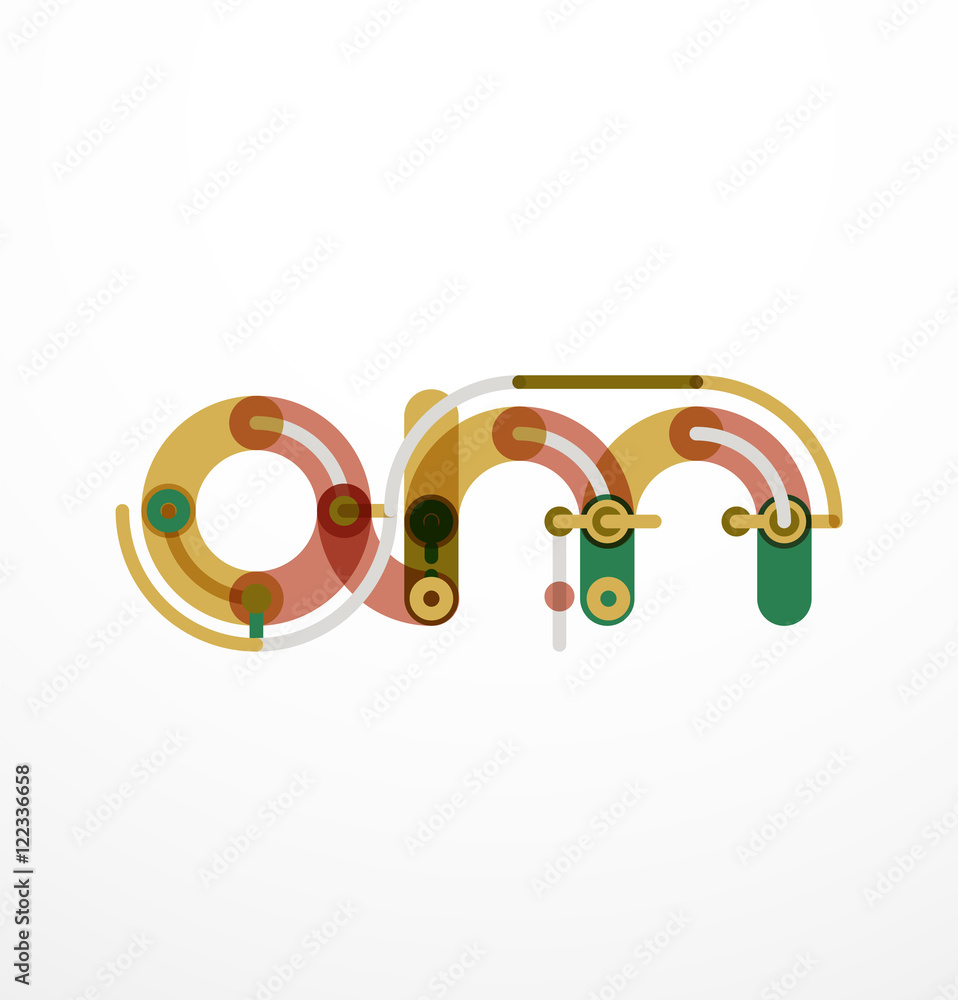 Fototapeta premium Linear letter concept