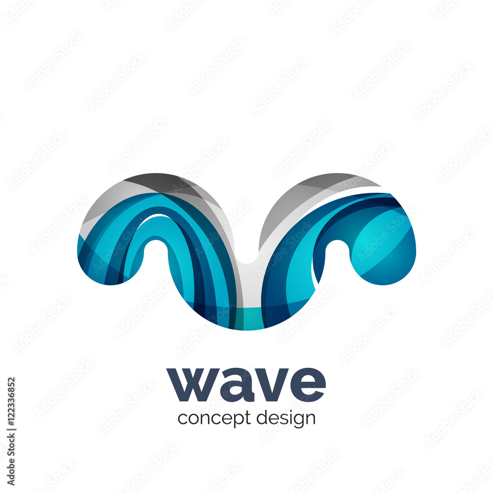 Business vector logo template - wave