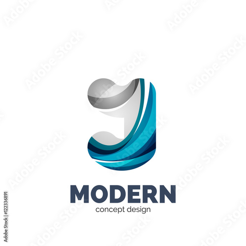 Modern abstract futuristic logo