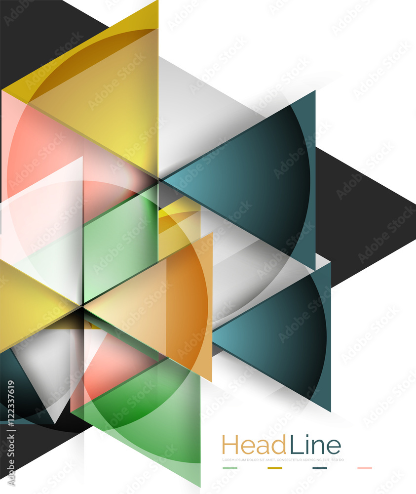 Glossy glass modern triangle layout Glossy glass modern triangle layout