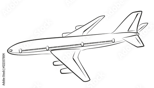 Sketch of passenger liner.