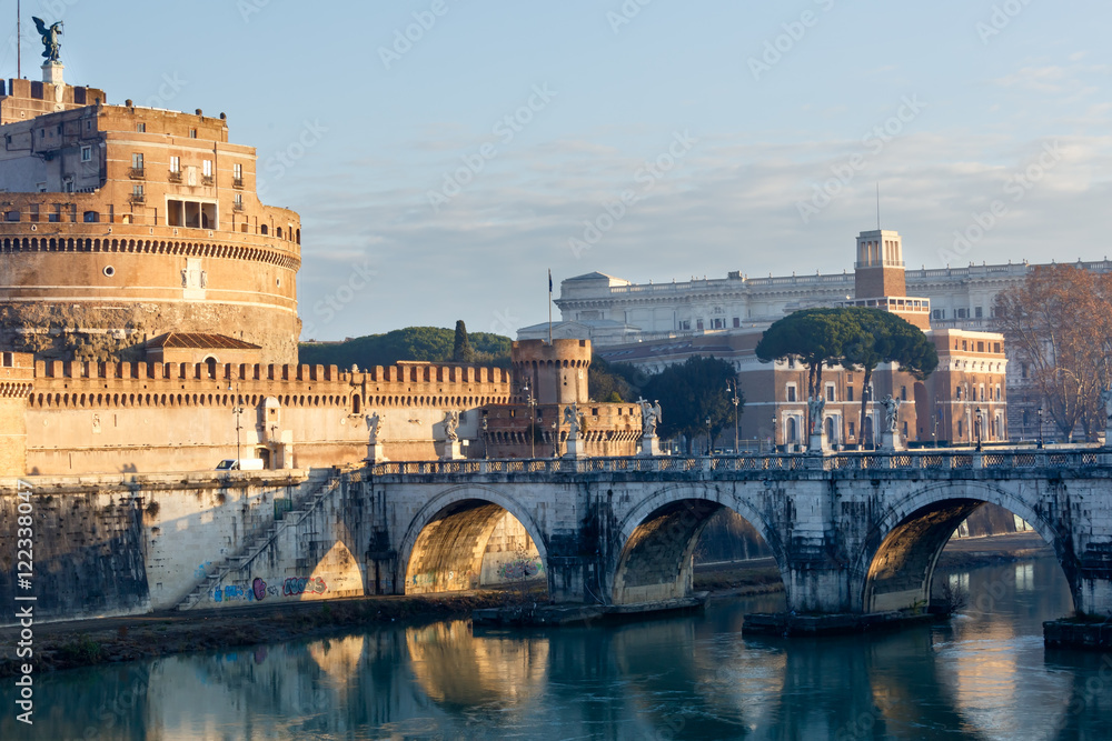 Rome city morning view, Italy.