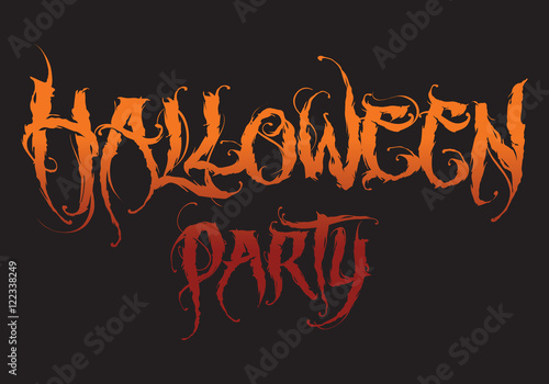 Hand drawn halloween lettering