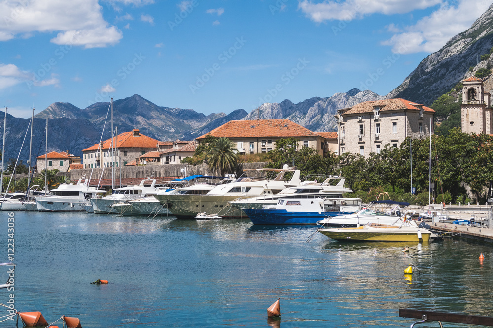 Boats on the Kotor Waterfront