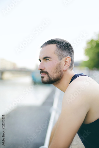 Portrait of man looking the horizon