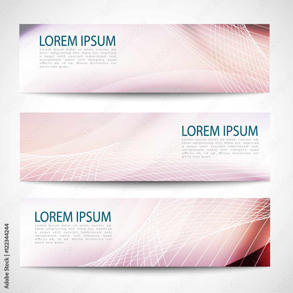 Naklejka premium Abstract header red wave white vector design