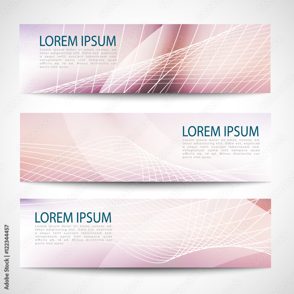 Naklejka premium Abstract header red wave white vector design