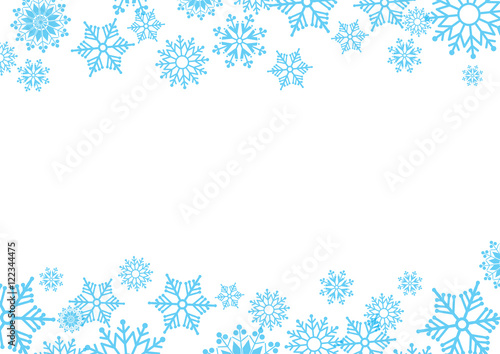 Vector winter background  snow on the sky