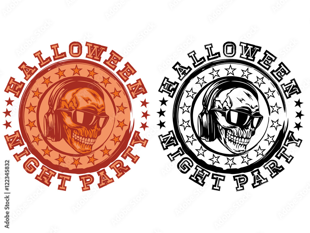 stamp skull halloween stamp skull halloween