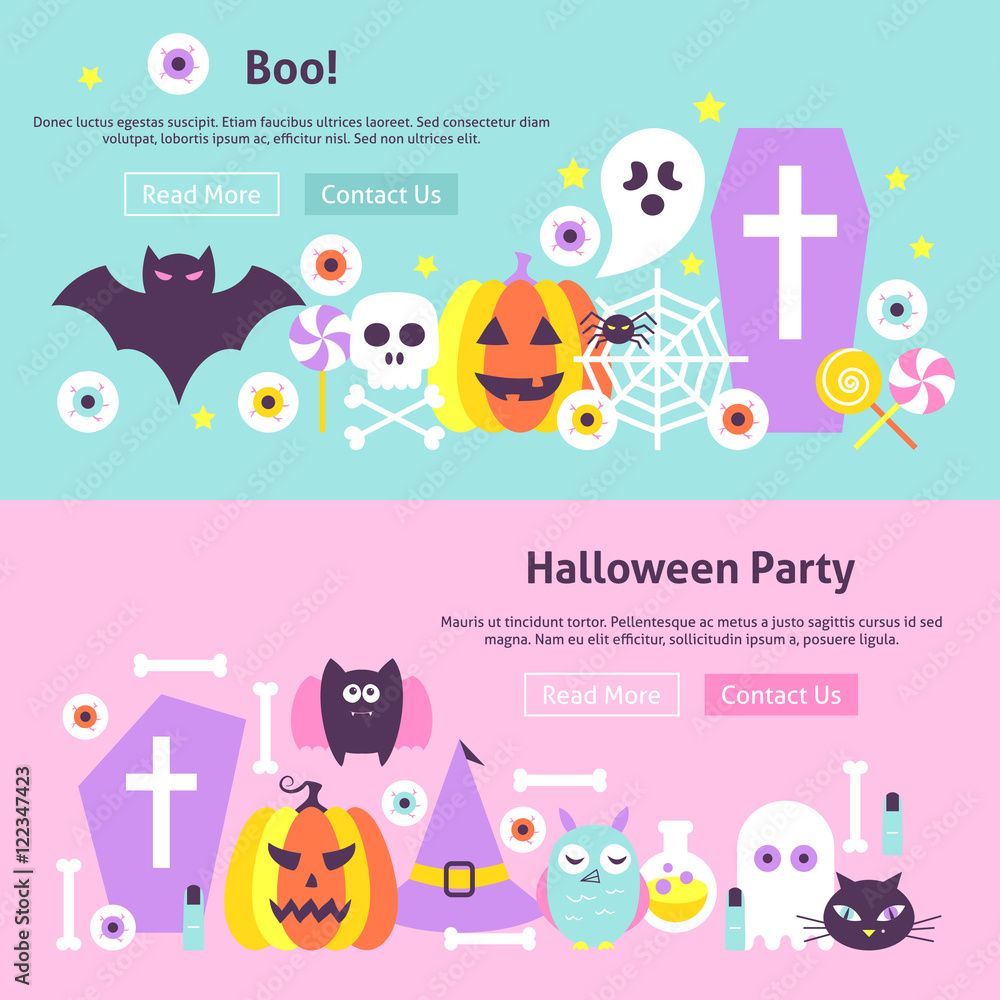 Trendy Halloween Web Banners Trendy Halloween Web Banners
