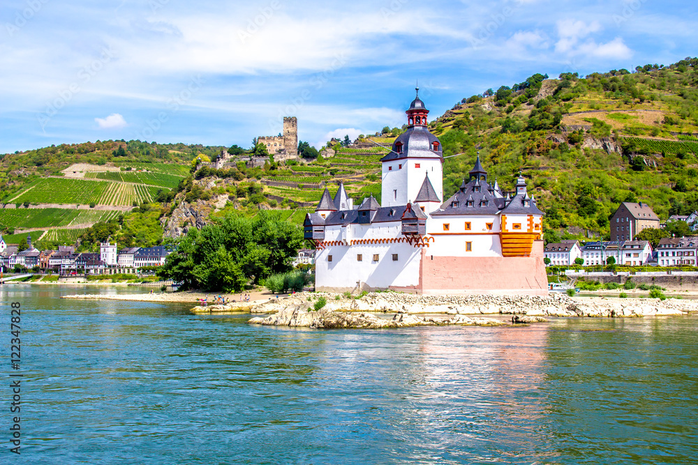 Pfalzgrafenstein Castle, on the Falkenau island in the Rhine riv