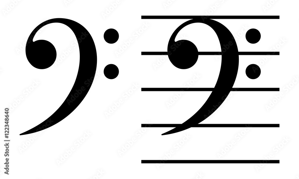 Fototapeta premium 音楽記号：ヘ音記号