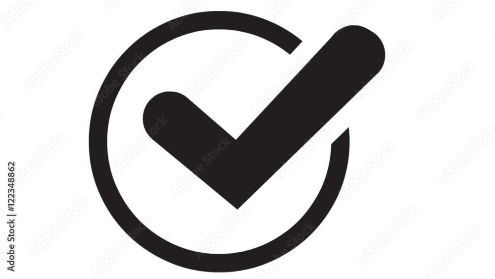 Numbers and symbols form a check mark sign Numbers and symbols form a check mark sign