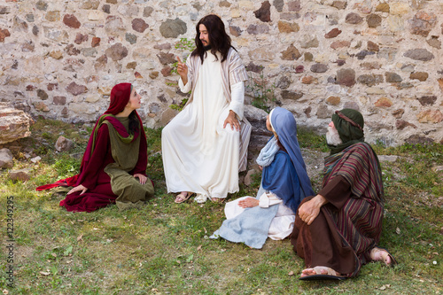 Принти на полотні Jesus telling a parable