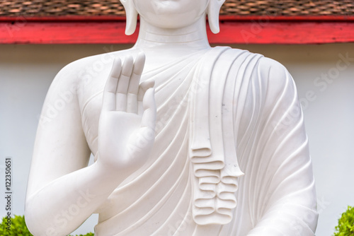 Canvas Print White buddha statue.