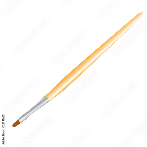 lip brush wooden vector illustration