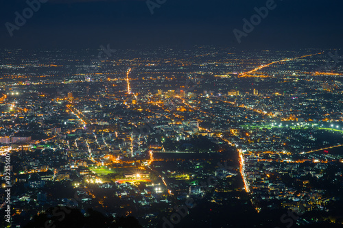 View point city of chiangmai in Wat Phra That Doi Suthep Temple © luvvstudio