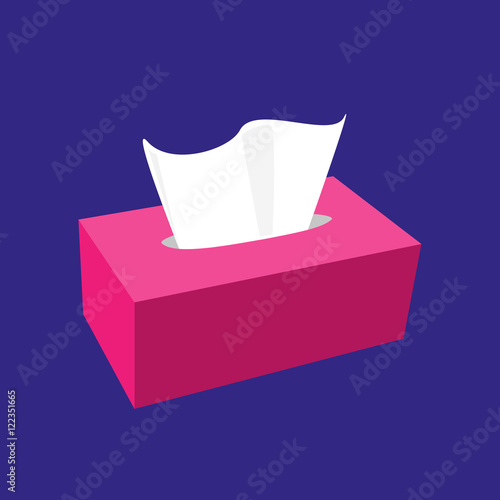 napkinbox full pink isolated vector illustration