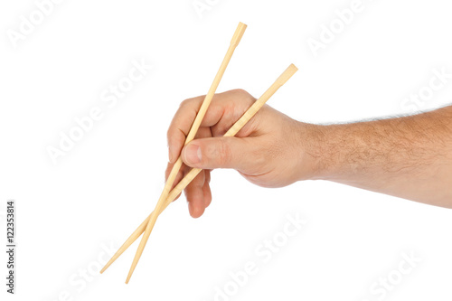 Hand with chopsticks