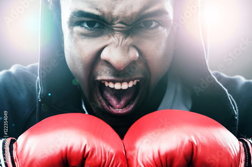 Angry boxer