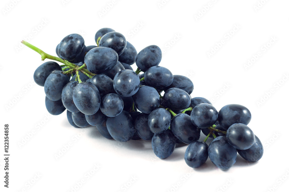 Dark grapes, Isolated on white background, fruit