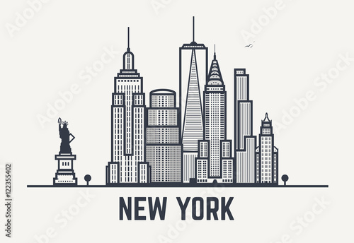 New York city black lines