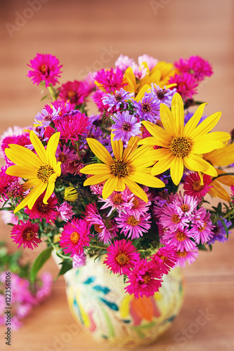 Wallpaper Mural Vase full og beautiful colorful flowers Torontodigital.ca