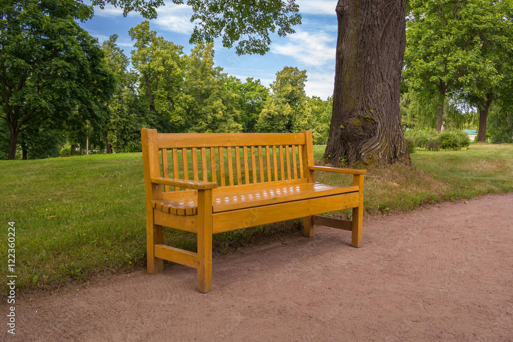 Bench in the park Stopover Palace of Peter I. Bench in the park Stopover Palace of Peter I.