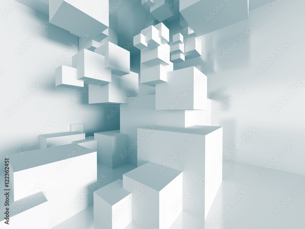 Futuristic Abstract Architecture. Blocks Design Futuristic Abstract Architecture. Blocks Design